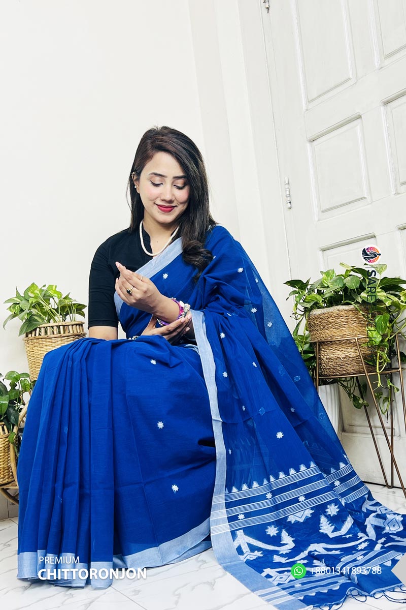 Traditional Chittoronjon Cotton Saree - Image 2