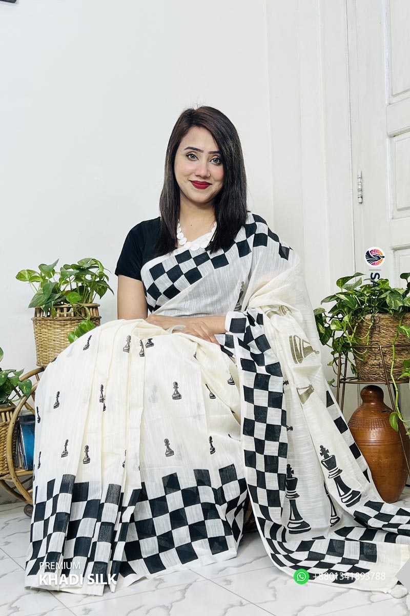 Premium Khadi Silk Saree - Image 2