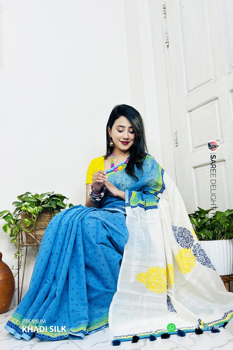 Premium Khadi Silk Saree - Image 2