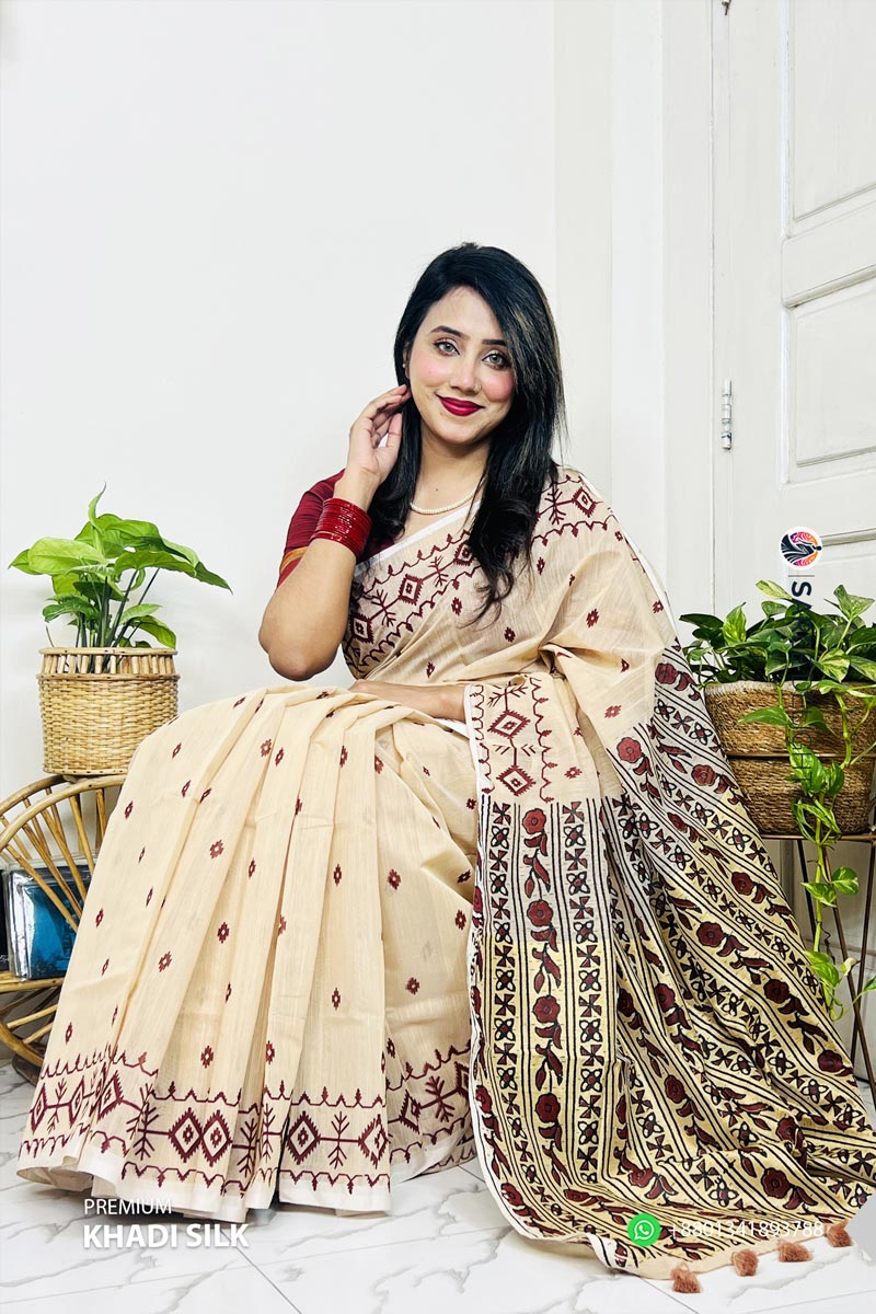 Premium Khadi Silk Saree - Image 2
