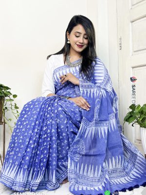 Premium Semi Moslin Saree
