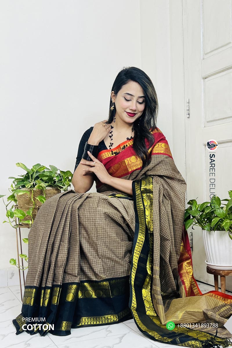 Premium Cotton Saree - Image 2