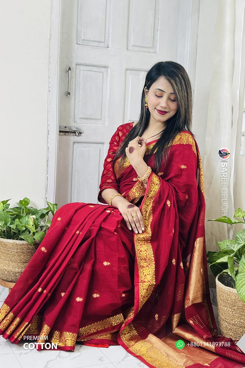 Premium Cotton Saree - Image 2