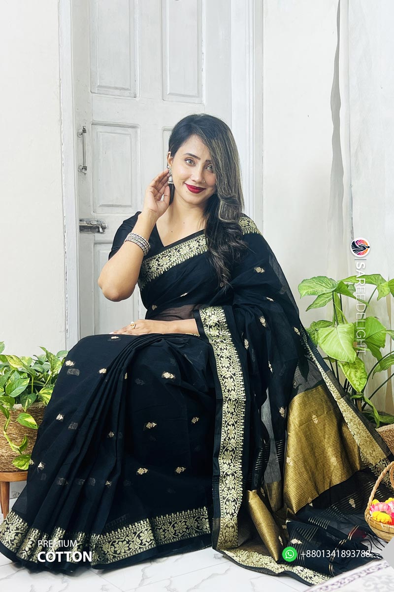 Premium Cotton Saree - Image 2