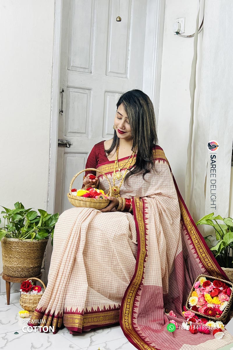 Premium Cotton Saree - Image 2