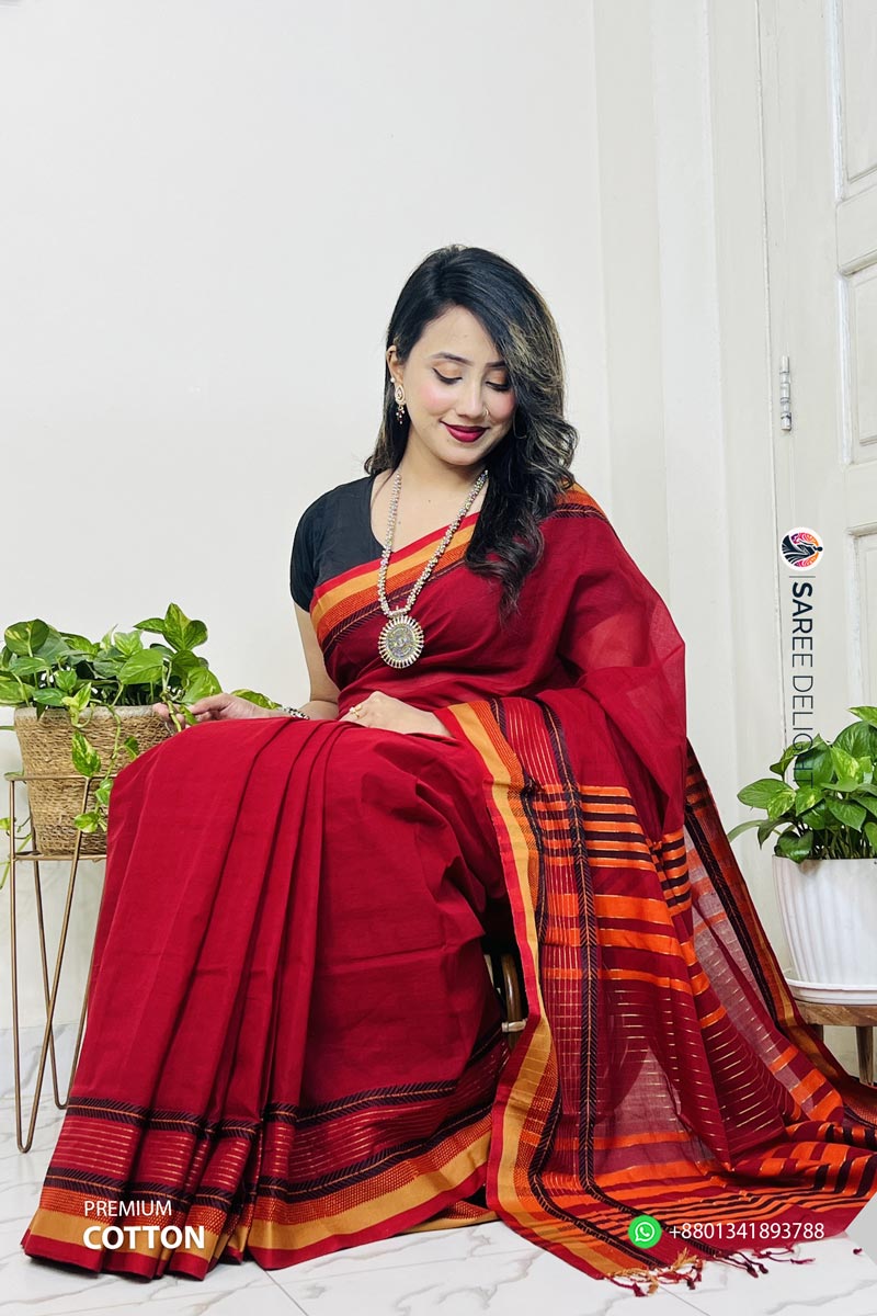 Premium Cotton Saree - Image 2