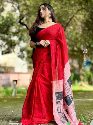 Pure Cotton Shesher kobita Saree