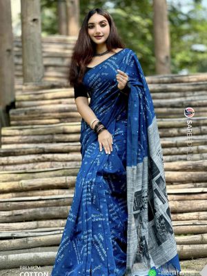 Pure Cotton Shesher kobita Saree