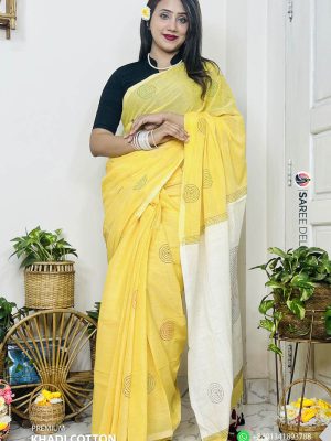 Premium Khadi Cotton Saree