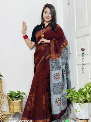 Premium Khadi Cotton Saree