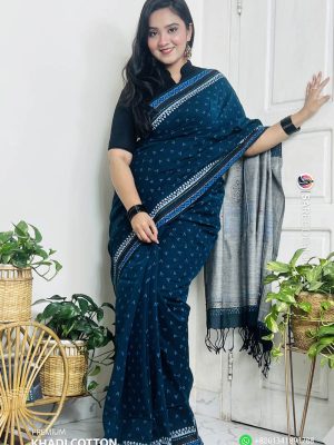 Premium Khadi Cotton Saree