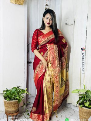 Premium Dhupiyan Silk Saree
