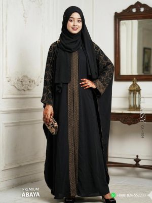Premium Stone Work Abaya