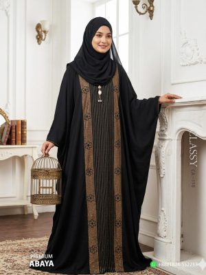 Premium Stone Work Abaya